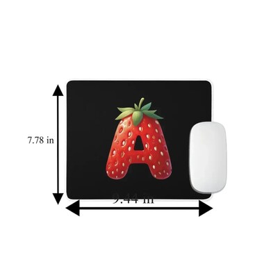 Mouse Pad Strawberry Alphabet Letters Mousepad for Home Office Gaming Work Desk Computer Desktop Accessories Non-Slip Rubber Mouse Pad - image3